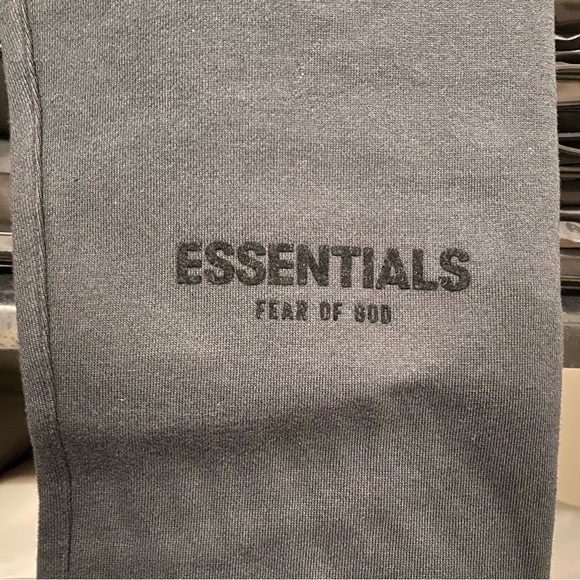 Essentials black straight lounge pants stretch limo SS2022 - Picture 4 of 4